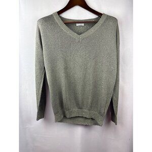 Women’s Brunello Cucinelli Small Olive Green Sparkly Knit Sweater